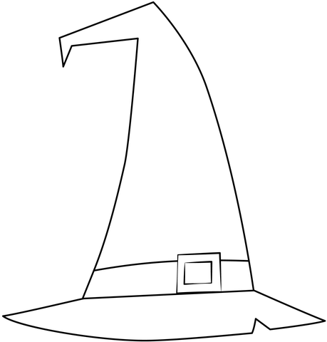 Witch Hat Coloring Page